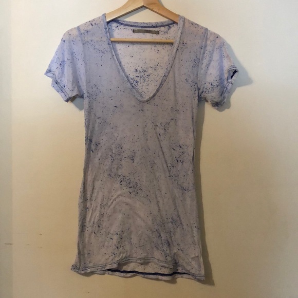 🌟🌟Rubbish Splattered Stone Washed Sheer Top🌟🌟 - Picture 1 of 3